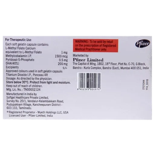 folvite dha capsule 10's